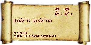 Diós Diána névjegykártya